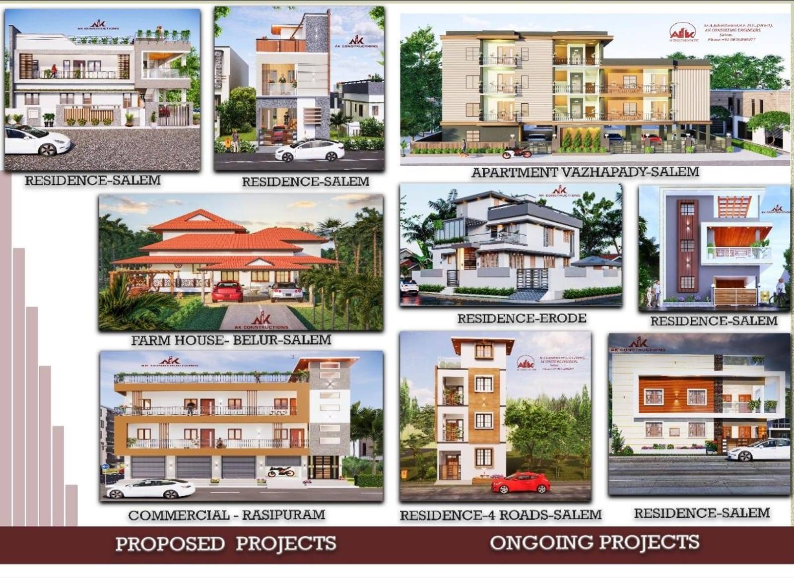 Project overview showing completed residential and commercial buildings
